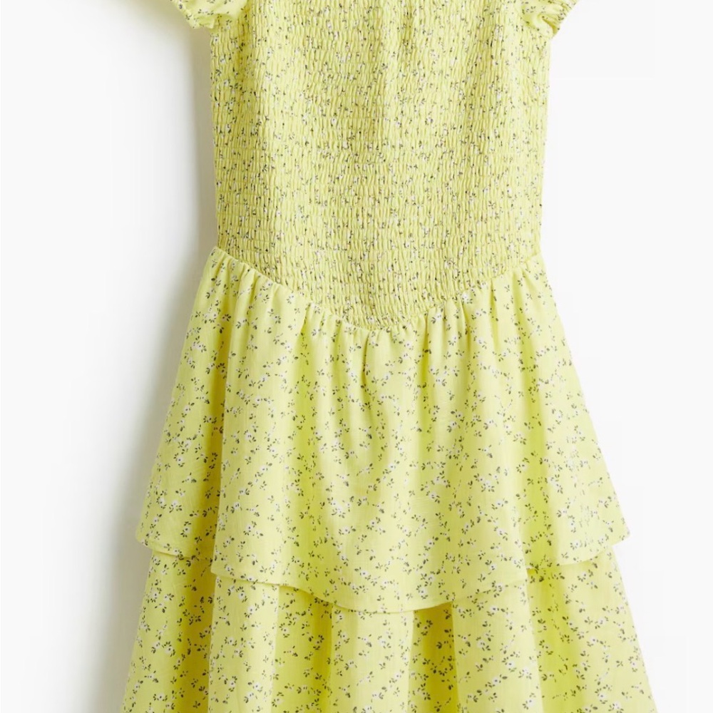 H&M Yellow Floral Mini Dress